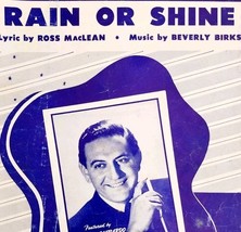 1949 Rain Or Shine Guy Lombardo Antique Sheet Music Birks Mac Lean DWNsm1 - $19.99