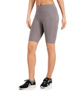 MSRP $30 Id Ideology Womens 10&quot; High-Rise Pocket Bike Shorts Gray Size XS - $10.19