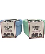 (2) Manna Comfort Bowls w/ Compact Spork Stainless Steel Blue &amp; Green Di... - $26.99