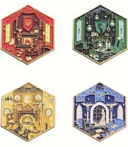Harry Potter Hogwarts Houses 4 piece pin set, Metal Enamel Pin, New! - $10.00
