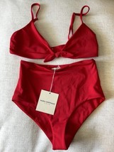 Mara Hoffman Carla Bikini Top And Lydia Bottoms Red Coat Size Small New - £88.73 GBP