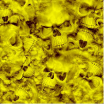Reaper Skulls YELLOW vinyl Wrap air release MATTE Finish 12"x12" - £6.62 GBP