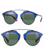 Christian Dior DIORSOREAL Navy Blue Rose Mirrored Metal Sunglasses VU0NT - $224.00