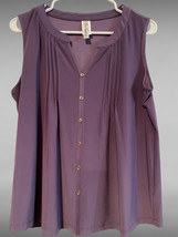 NWOT - Per Seption Ladies Size M Lavender V-Neck Sleeveless Dress Blouse - $19.99