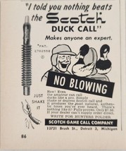 1958 Print Ad The Scotch Duck Call No Blowing Needed Detroit,Michigan - $8.08