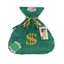 Money Bag Pinata, Party Decoration, Large 20 Inches Green Dollar Sign Pinata for - $39.99