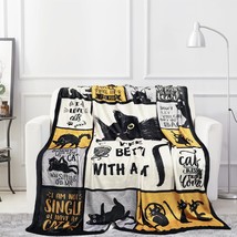 Cute Cat Blanket, Flannel Blanket Is Soft And Comfortable, Cat Blanket Is The Be - £30.36 GBP