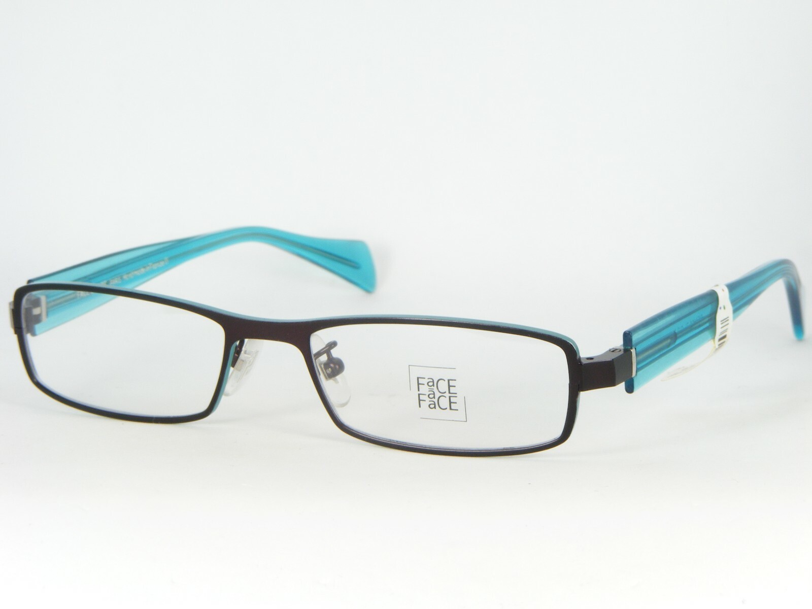 FACE A FACE DENIM 2 9233 Noir/Bleu Aqua Lunettes 49-18-130mm France - $234.62