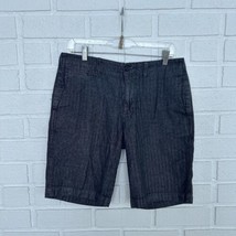 Gap Shorts Gray Herringbone Mens 32 Adjustable Waist Preppy Casual - $19.59