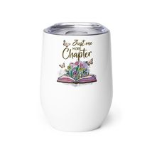 Wildflowers Book Reading Bookaholic Just One More Chapter Wine tumbler, ... - £21.07 GBP