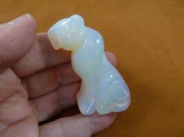 (Y-CHE-706) white Opalite CHEETAH gemstone figurine I love wild CATS cat... - $24.99
