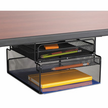 Onyx Hanging Organizer W/Drawer Under Desk Mount 12 1/3 X 10 X 7 1/4 Black - £61.36 GBP
