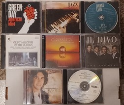 CD Lot- Green Day, Il Divo, Johnny Cash, Jazz, Classical, Josh Groban with Cases - £10.73 GBP