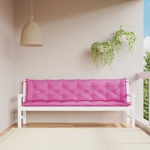 Garden Bench Cushions 2pcs Pink 78.7&quot;x19.7&quot;x2.8&quot; Fabric - $2,570.01 MXN
