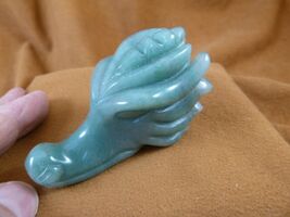 Y-DRA-HD-704) little green Chinese Dragon head MYTHICAL figurine gemston... - $24.99