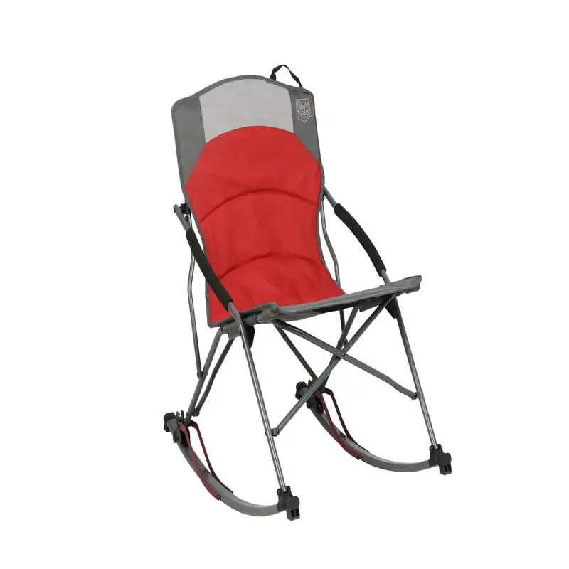 Catalpa Relax and Rocking Camping Chair, Red and Gray, Adult use - £67.40 GBP+