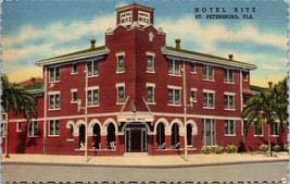 St. Petersburg FL-Florida, Hotel Ritz, Advertising,  c1952 Vintage Postcard a3 - £17.01 GBP