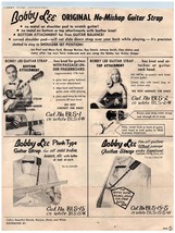 Vintage Bobby Lee Senza Mishap Tracolla Chitarra Annuncio Conservare Flyer Lati - £66.87 GBP