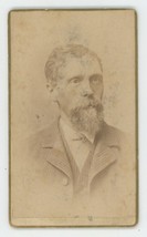 Antique CDV Circa 1870s Rugged Man With Goatee Beard Harrison Galesburg, IL - £9.58 GBP