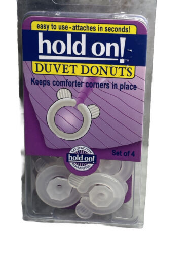 Hold On Duvet Comforter Clips Easy To Use Set Of 4 Duvet Donut Holders - $13.74