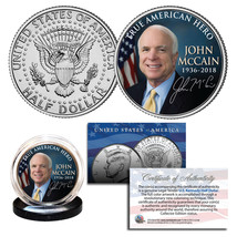 JOHN McCAIN True American Hero 1936-2018 Official JFK Kennedy Half Dollar Coin - £6.80 GBP