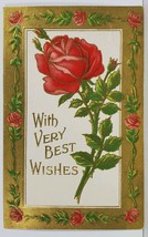 Embossed Gilded Roses Birthday Greetings c1910 to Stroudsburg Pa Postcard M14 - £5.45 GBP