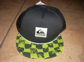 baseball cap Quicksilver black green  adjustable nwt - $33.00