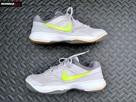 Nike Shoes Women Size 8 Court Lite Running Sneakers Gray Volt Green 8450... - £52.06 GBP