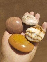 Wholesale Lot 4 Pcs Natural Agate Palm Stone Crystal Energy Healing N130 - $28.71
