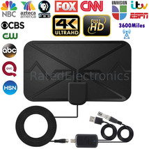 Newest Indoor 3600 Miles 4K HDTV Digital Amplified TV Antenna Quality Picture US - £13.66 GBP