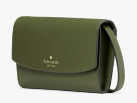 Kate Spade Dana Small Flap Crossbody Bag Army Green Saffiano KE623 NWT $249 FS - £67.24 GBP