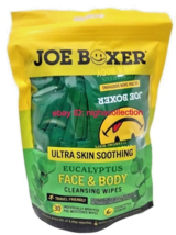 Sealed  Joe Boxer  Eucalyptus Face &amp; Body Cleansing Wipes 30WIPES A PACK  - $11.76
