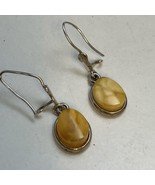 925 Poland Yellow Agate Yellow Stone Earrings - $27.06 CAD