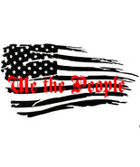 Any Color We The People Tattered Distressed Flag Decal Sticker Forward R... - £4.72 GBP+