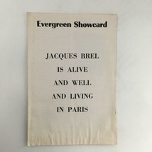 Jacques Brel Is Alive And Well And Living In Paris by Eric Blau at The L... - $47.50
