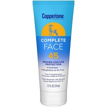 Coppertone Complete SPF 45 Face Sunscreen, Water Resistant 2.5oz EXP 7/24 - 2 Pk - £11.70 GBP