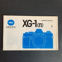 Minolta XG-1(n) Owner’s Manual Guide Booklet 35mm SLR Film Camera - $9.69