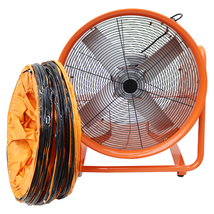 24 Inch Axial Fan Cylinder Pipe Spray Booth Paint Fumes Blower 110V - £462.71 GBP