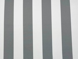 Richloom Cabana Stripe Stone Gray White Outdoor Multiuse Fabric By Yard 54&quot;W - £7.86 GBP