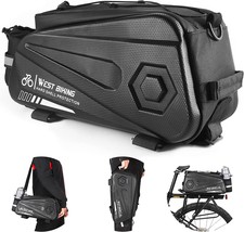 Bicycle Trunk Pannier Bag, Cycling Back Seat Cargo Pouch With, By West Biking. - £32.09 GBP