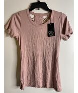 NWT Chaser Pink T Shirt  with Lace-up Back Size Medium - $12.75