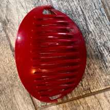 Goody Tzers Vintage Lot of 2 Large 6” Red Cincher Banana Comb Plastic Cl... - £29.40 GBP