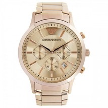 Emporio Armani AR2452 Mens Rose Gold Classic Watch - £122.24 GBP