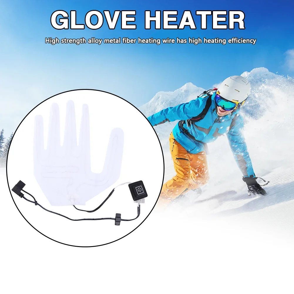 Winter Skiing Heated Five-Finger Gloves Sheet Outdoor Sports Cycling Hand Warmer - £8.53 GBP+