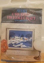 Avon Creative Needlecraft Country Snowscape Crewel Embroidery Kit 12x16 New - $14.50