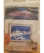 Avon Creative Needlecraft Country Snowscape Crewel Embroidery Kit 12x16 New - $20.36 CAD