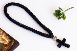 50 Black Komboskini Theotokos Orthodox Cross Prayer Rope Easter religious Gift - £17.53 GBP