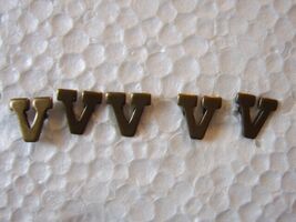 MILITARY MEDAL RIBBON ATTACHMENT LETTER "V" FOR VALOUR PACK OF 5 DEVICES... - $4.75