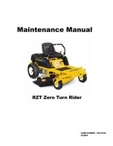 Cub Cadet - 2004 2005 Zero Turn RZT Series Service Maintenance Manual - €6,94 EUR