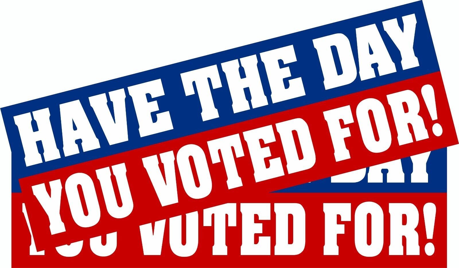 Have the day you voted for Bumper Sticker or Magnet Pair - UV Laminated ... - $5.93+